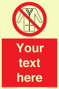 Custom No Lab Coats Sign